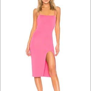 Lovers & Friends Skylar Midi in Bubble Gum Pink.